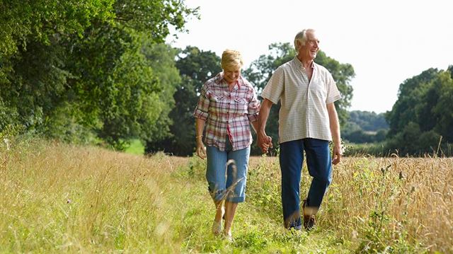 Walks near me; couple smiling